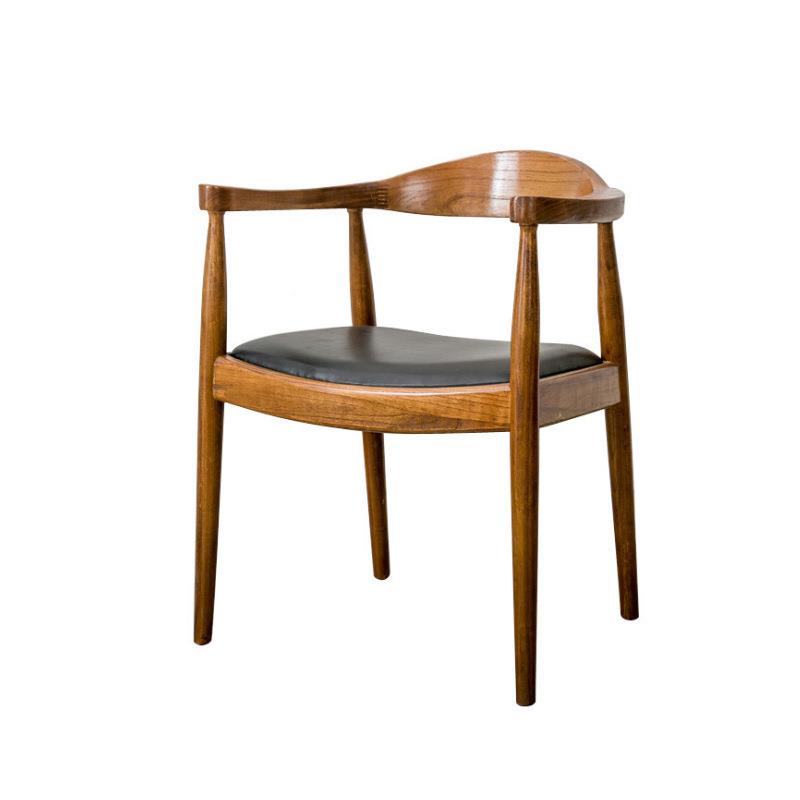 实木会议办公角椅家牛椅GYN-821新中式商业餐椅餐饮店休闲背靠厂