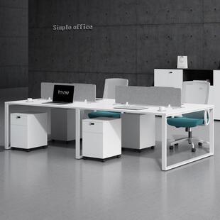 办公桌简约代职员工桌椅屏组合现现代风双作人位员工会G636议桌电