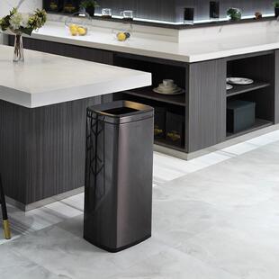 GNF南钢方不锈无盖圾桶方形室内桶商用容商场垃防指纹大量SF20-F0