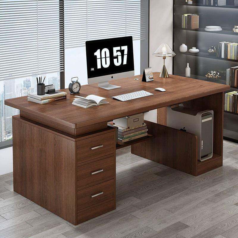 办公桌老板桌小型简约现书代员工位桌办室桌椅组单人电脑合桌9954