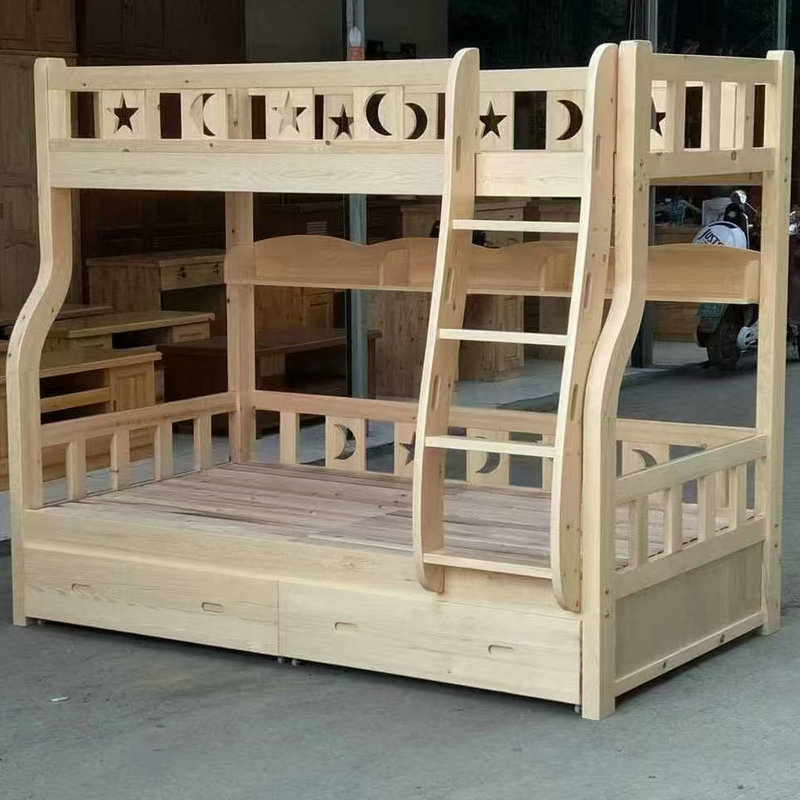 实木高架儿童床轻奢组合梯柜床衣柜成人床双人床宿舍上下双层床