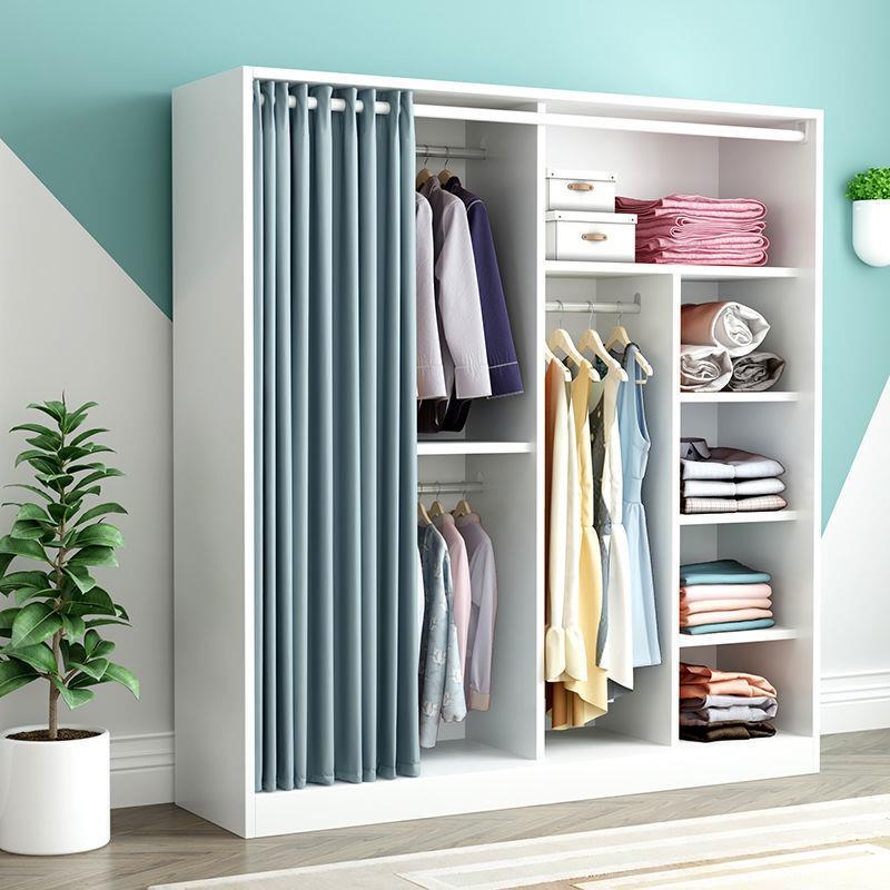 衣柜家VTK用卧室布帘门经济出型出租用加固简易屋衣橱柜衣租房厂