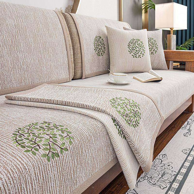 中式通沙实发垫YY856654四季用防滑木坐垫新雪尼尔沙发套罩高端沙