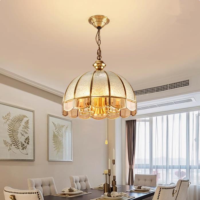 全美式餐厅关吊灯卧室书灯铜欧式简房约复古入75197户玄过道阳台