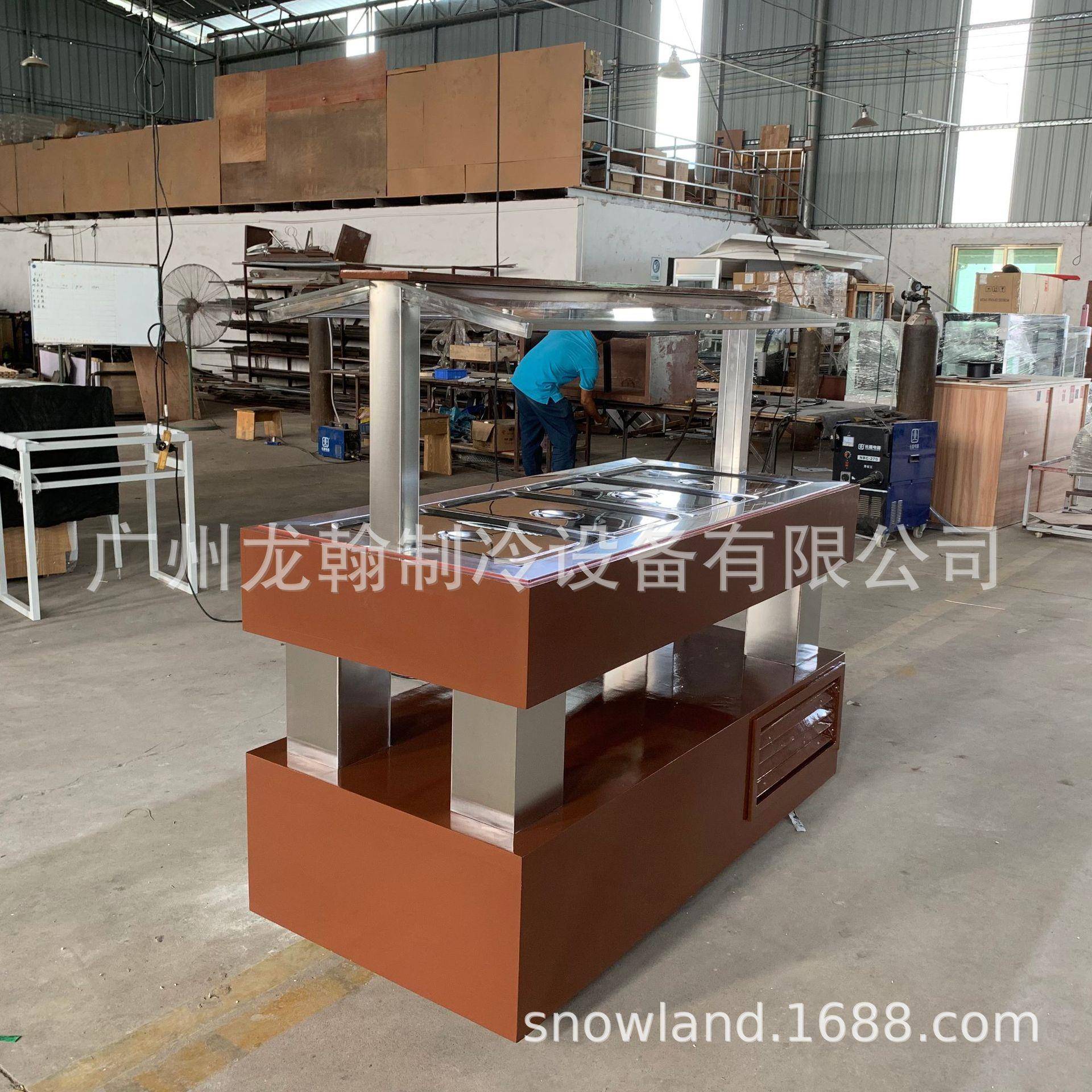 广厂家木沙拉台开放式自餐沙助D-02F5拉州台沙律台保鲜冷藏陈列柜