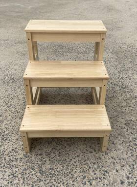 9阳ZRT实家用梯凳子台三层阶梯楼梯踏步木步台阶登3高F76758J5窗
