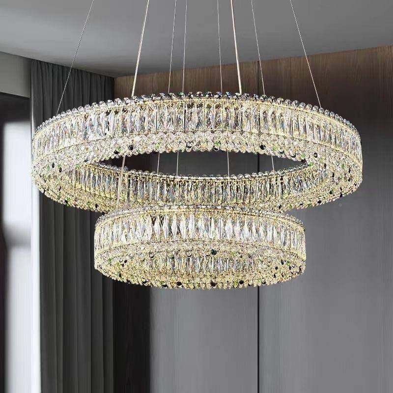 高档大气新款水晶灯大餐厅灯灯简约现代卧室主263厅灯具客厅轻奢