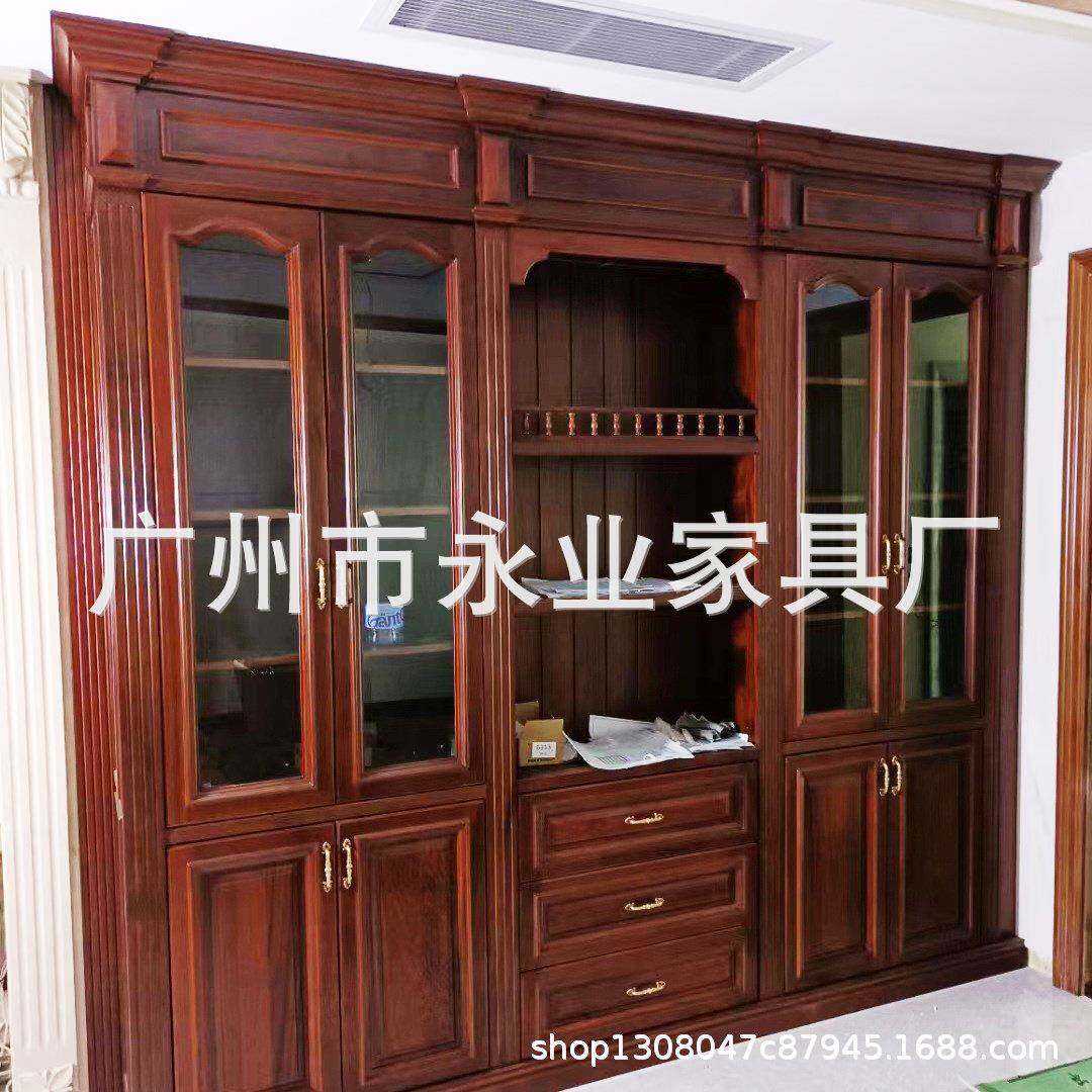 实木酒柜奢中式红酒架用原木轻窖家恒温落地酒CQG展示柜