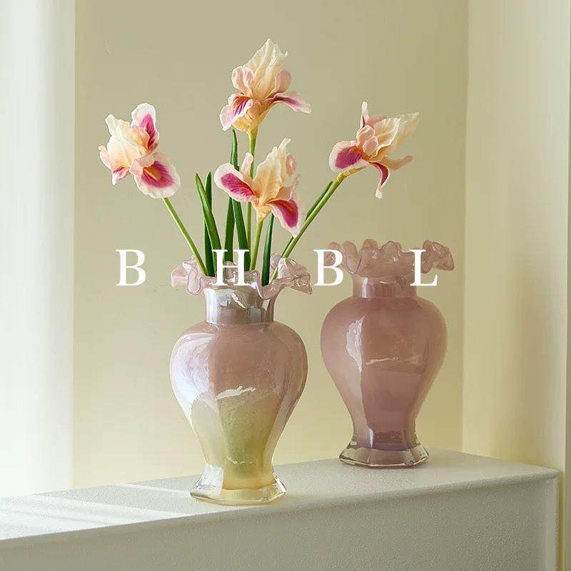 法式中古玻璃花瓶水培插花装饰餐桌家用高颜值创意花瓶高级感摆件,农用物资,其他肥料,淘宝优惠券,粉丝福利购,淘宝优惠卷