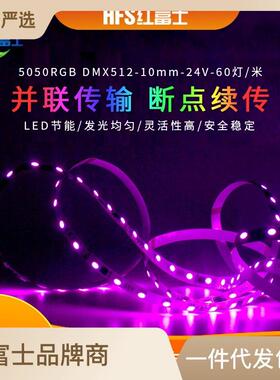 全彩DMX512幻彩色10段60灯霓虹灯条挤出亮化工程5050RGB灯带10MM
