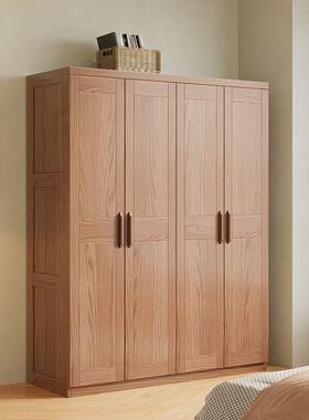 NMW白蜡木木衣柜现四门代简约原木实风对开门衣柜家用卧衣室大容