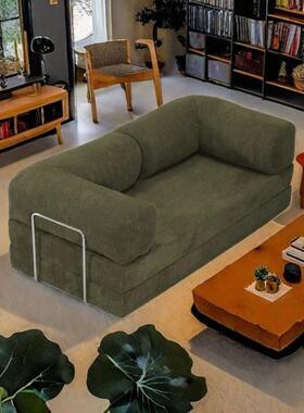 真两空压缩布艺沙发客拆厅小户型出租屋单发双人洗ODR一体用折叠