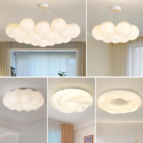 1247客全吊餐灯2025年新款网红奶油风泡泡卧室厅儿童房星球屋灯厅