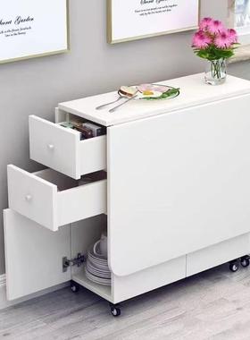 餐桌吃TQM饭能桌子折家用小户圆型多叠功长方形简约易伸缩可移动