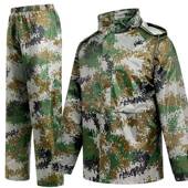 成人款 分体勤雨衣雨裤 迷彩服套装 加厚全身防大暴雨户外799交通执