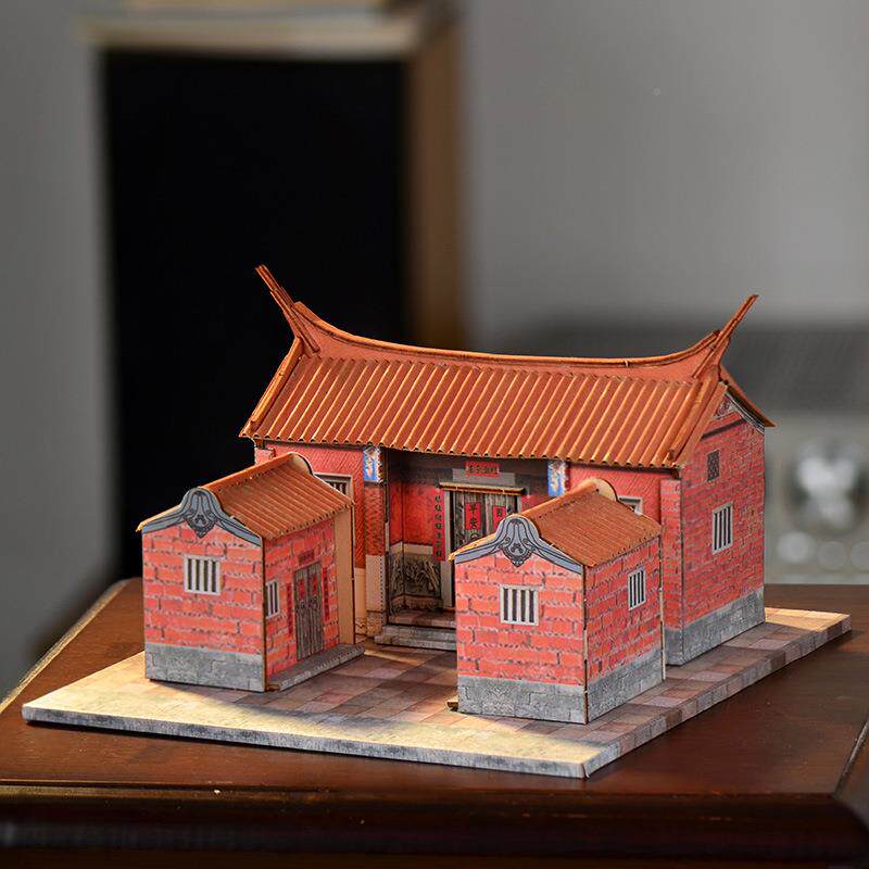 国风福建闽南新品62201品di念y小屋老厝纪燕尾脊房子手工制作模型