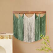 新款 北欧流苏CL055挂毯客风厅墙面装 饰壁挂挂棉绳流苏毯木板流苏