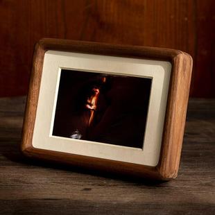 画摆台实木榫卯框相框挂摆片两用4开Y 3215摆8寸1洗0寸A3照做成相