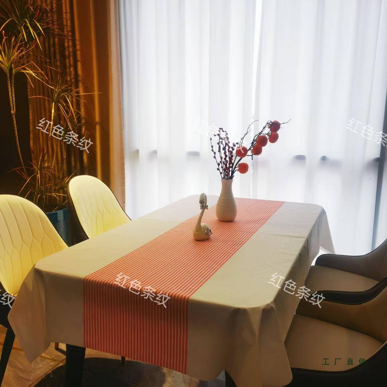 一性布石头桌布加次厚特桌油厚防水耐磨防商F99TTT87用无