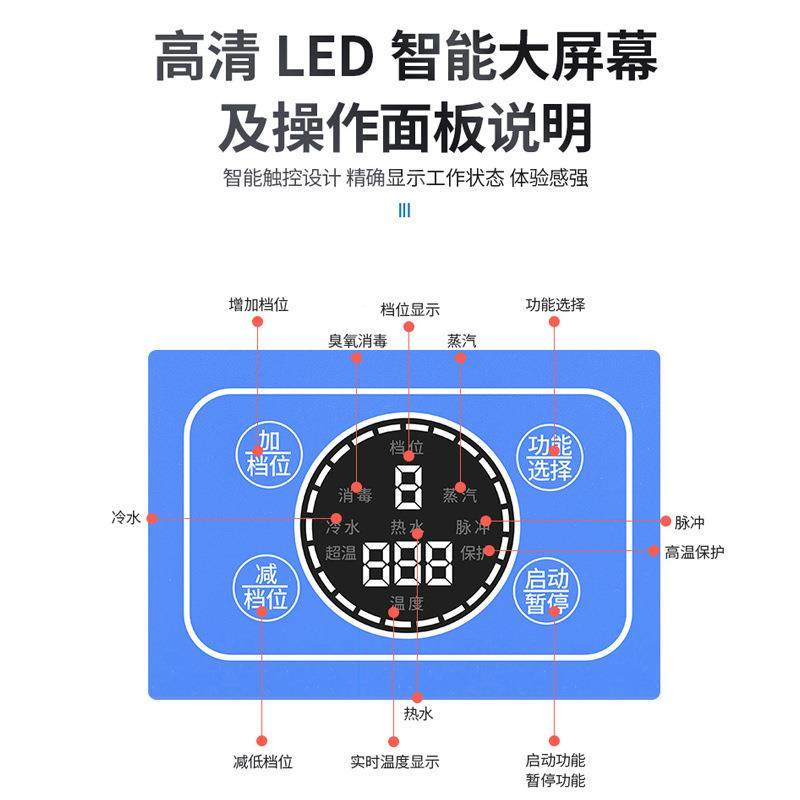 高温高442蒸压汽清洗机空调厨油烟机商房用蒸机汽汽车消毒工具