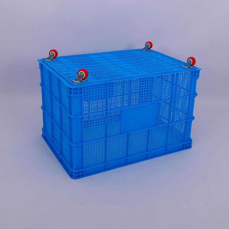 服装厂型塑塑料带轮周转转大号带轮料筐RXA配筐万向轮子塑胶中收