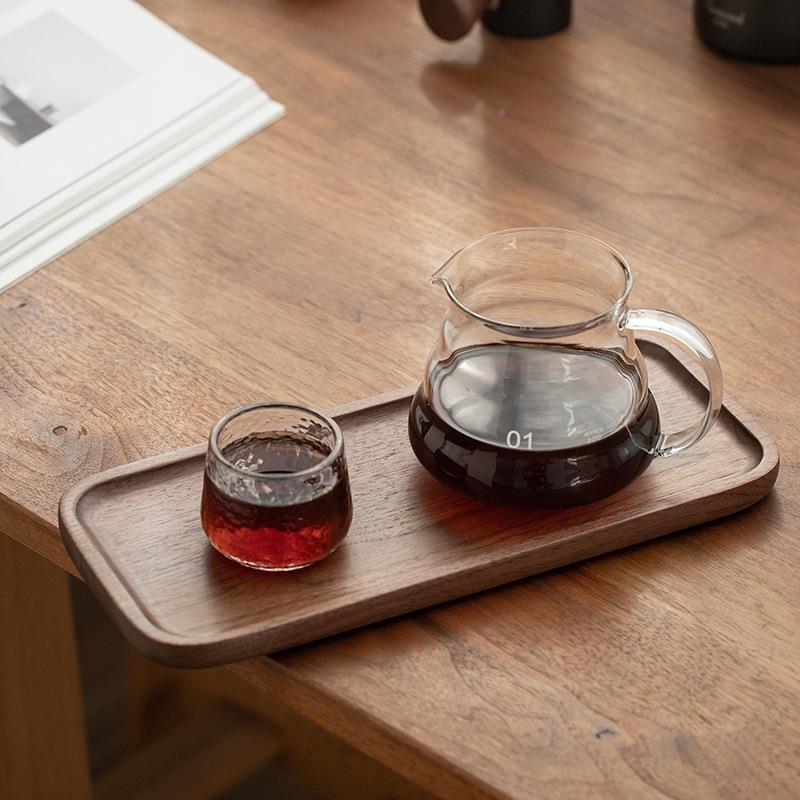 实木托盘早餐盘干果家用胡桃日木盘垫式杯面包盘点心甜品UBZ西餐