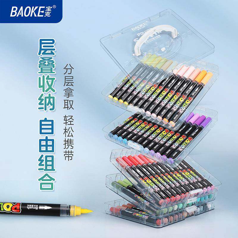 克2296直量液式软宝头丙烯马克977笔可叠色水洗记号笔大容水彩笔