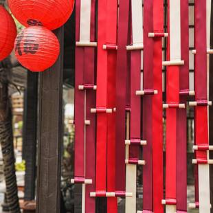 20橱25新RMK年装窗饰缎带福字挂饰春节氛围铺场景店创意丝带门挂