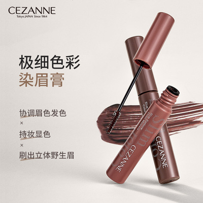 Cezanne/倩诗丽染眉膏极细刷头定型持久不易脱色野生眉棕色倩丽