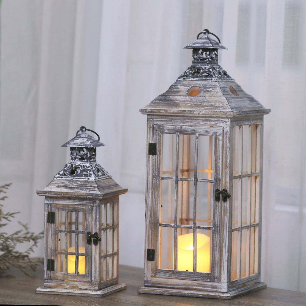 做旧木质风灯落地家居装饰品摆件防风铁艺玻璃蜡烛台实木复古风灯,工业油品/胶粘/化学/实验室用品,其他实验室设备,淘宝优惠券,粉丝福利购,淘宝优惠卷
