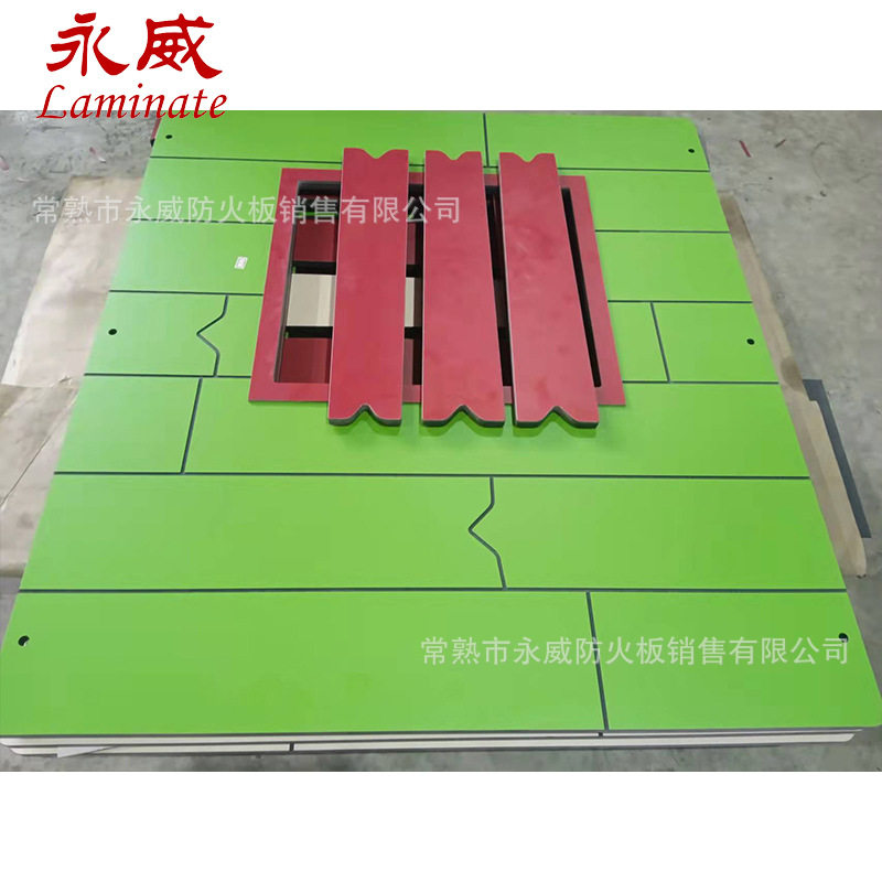 专业加工一代抗倍特HPL游乐园设备模板机CNC深加工开孔铣槽16mm