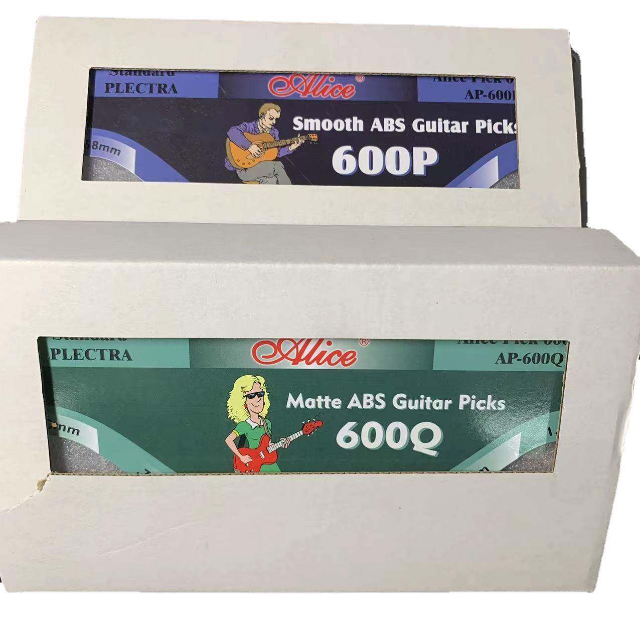 Alice/爱丽丝AP-600P/Q盒装吉他拨片600片/盒装磨砂亮光吉他拨片
