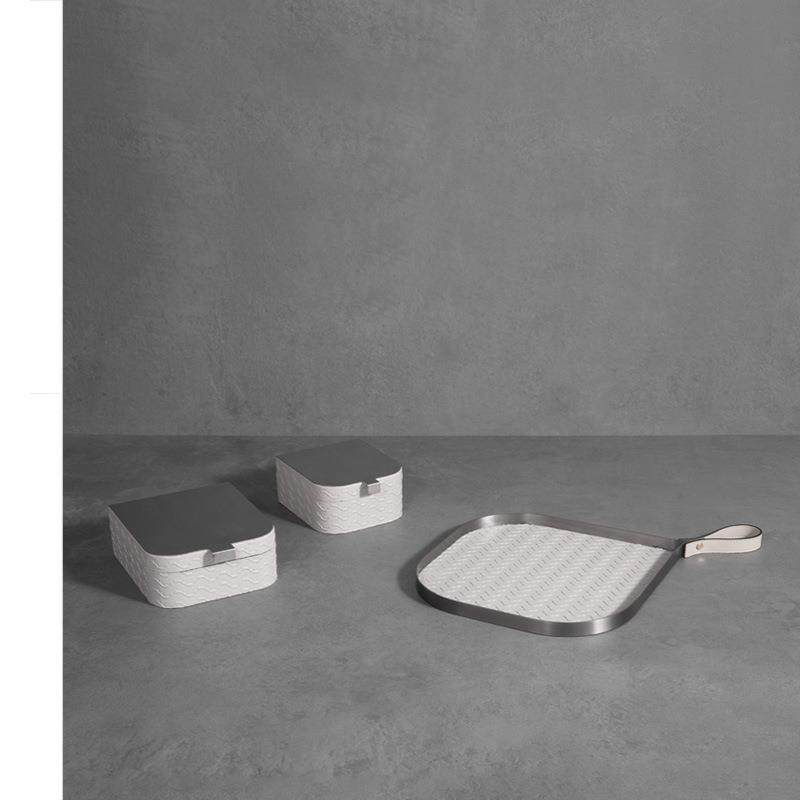 现代轻奢波纹皮质收纳盒桌面托盘摆件售楼处衣帽间卧室软装饰品盒,鲜花速递/花卉仿真/绿植园艺,割草机/草坪机,淘宝优惠券,粉丝福利购,淘宝优惠卷