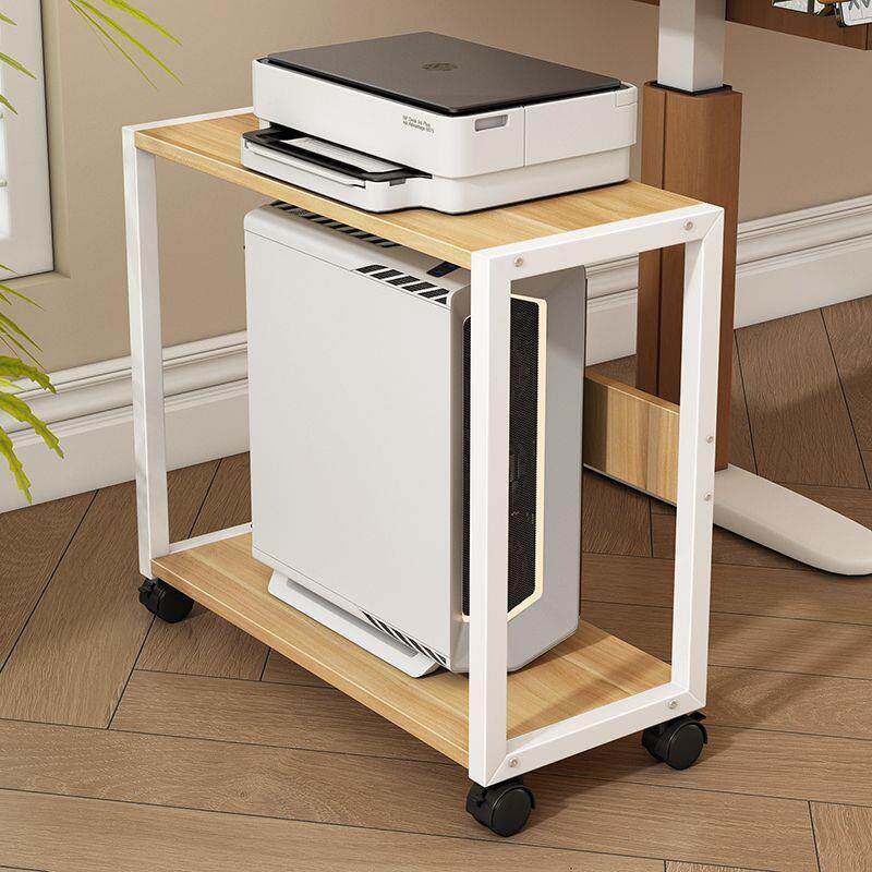 多层电脑主机箱托架置物架家用台式办公主机架两层放打印机收纳架