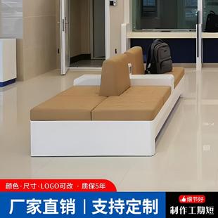 沙发茶几组合休息区双排卡座式烤漆沙发银行等候现代简约创意沙发