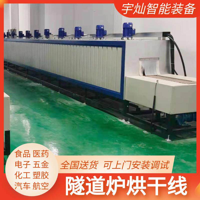 热风循环隧道炉汽车零件预热烘干固化炉电加热工业隧道炉