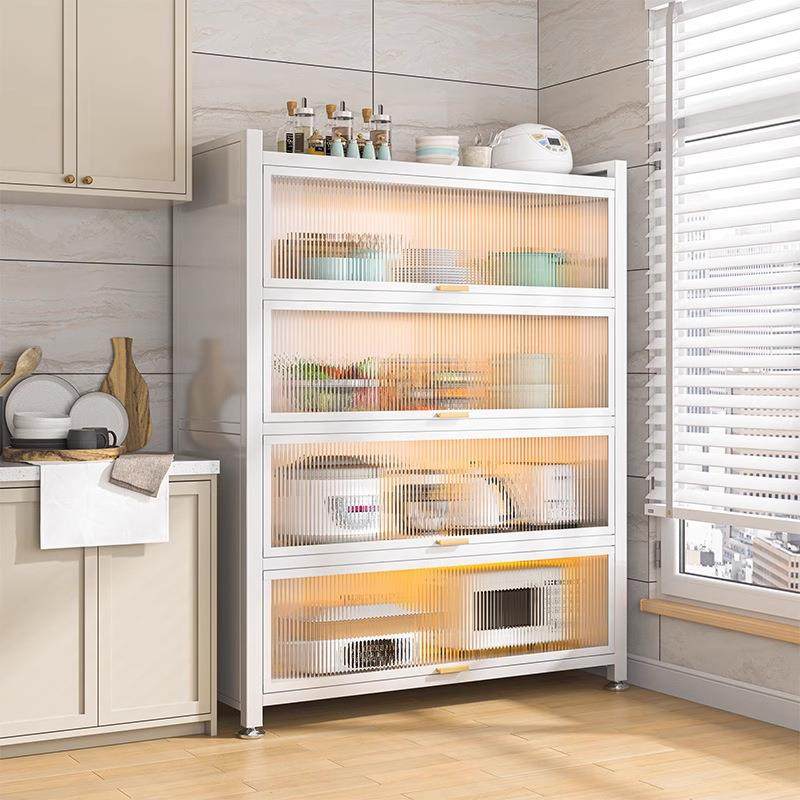 厨房多功能置物架落地多层家用防尘收纳柜微波炉橱柜带门储物碗柜,智能设备,其他智能设备,淘宝优惠券,粉丝福利购,淘宝优惠卷