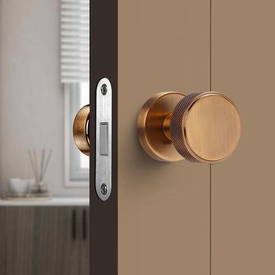 双面磁吸锁KR-CXS09卧室锁带钥匙内静音隐形锁门把手合金木门简约