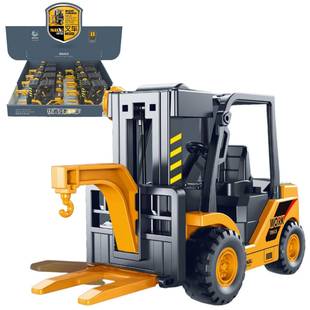 8只装 39男生工程车起重机车模型儿童玩具 惯性仿真叉车706