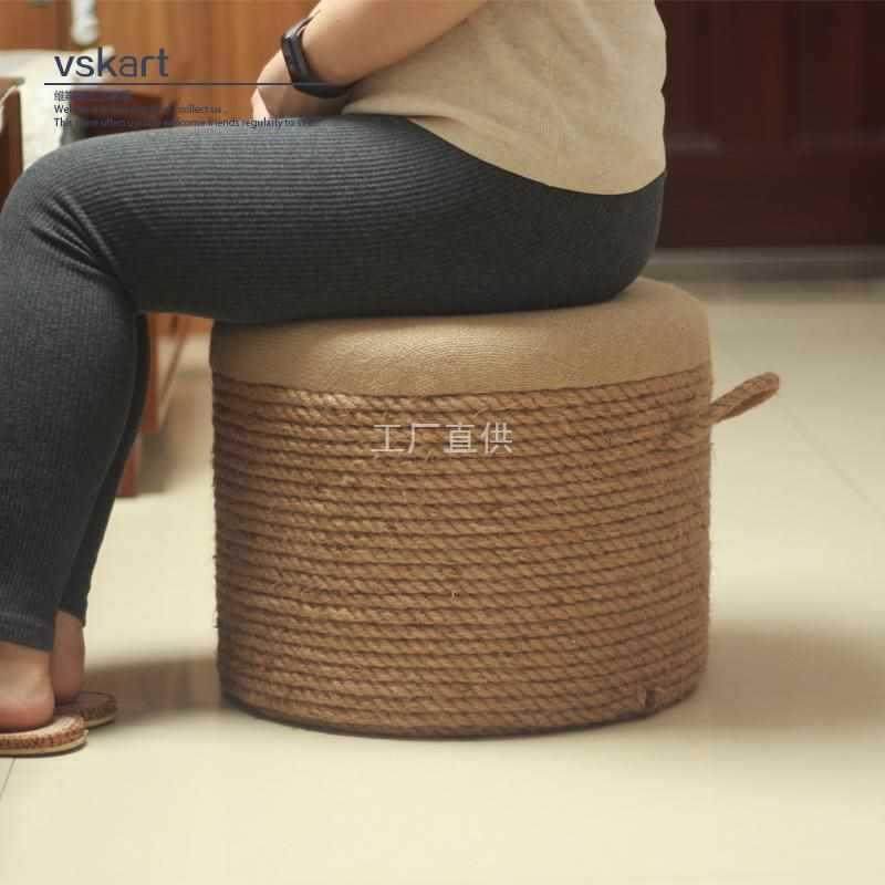 麻绳小凳子家用实木圆凳客厅矮凳成人沙发凳创意板凳坐墩阳台墩子,纺织面料/辅料/配套,纺织机械配件,淘宝优惠券,粉丝福利购,淘宝优惠卷