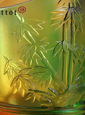 tittot琉园轻奢琉璃笔筒办公室创意摆件学生桌面装饰潇洒升职礼物