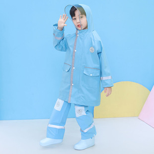 儿童雨衣套装防水全身男童黄色小学生大童女童粉色雨披雨裤小宝宝