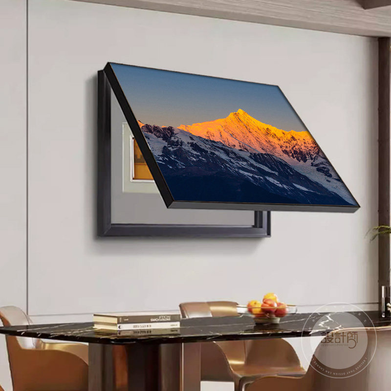 风景有山电表箱装饰画客厅画总开关电表盒壁画饭厅弱电箱遮挡挂画