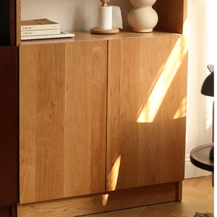 愫墨中古风实木书柜书架组合柜客厅靠墙储物柜收纳柜展示柜