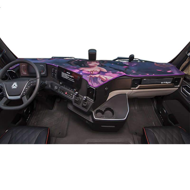 汕德卡C9H专用仪表台垫G7S驾驶室工作台垫子防滑防晒绿草坪避光垫