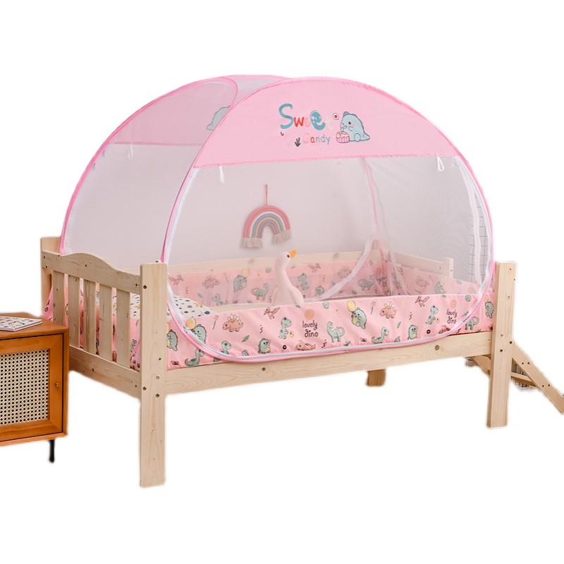 女孩免安装学生蚊帐宿舍上下铺宽70/80/90/75/1米儿童有底蒙古包