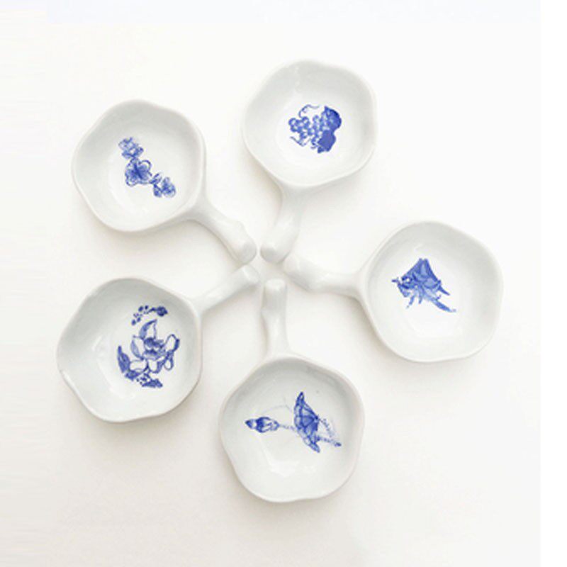 小铜碟墨碟笔搁笔山蘸水碟画画调色盘沾墨陶瓷碟书法水彩国画颜料