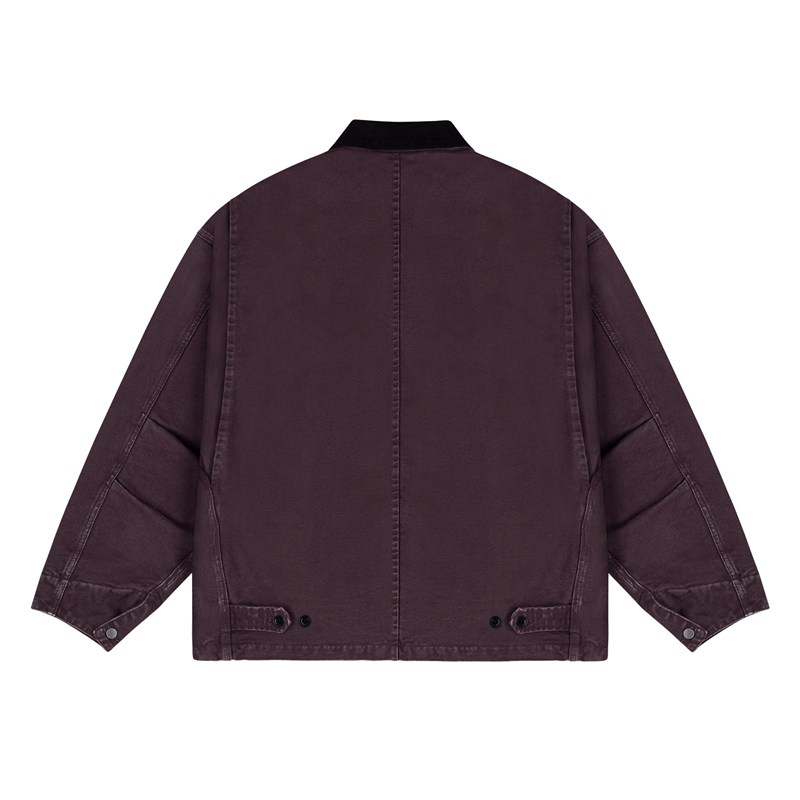 IDLT 15oz 廓形密歇根 宽松多袋工装夹克重磅珠帆布水洗棉衣外套