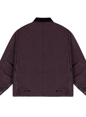 IDLT 15oz 廓形密歇根 宽松多袋工装夹克重磅珠帆布水洗棉衣外套