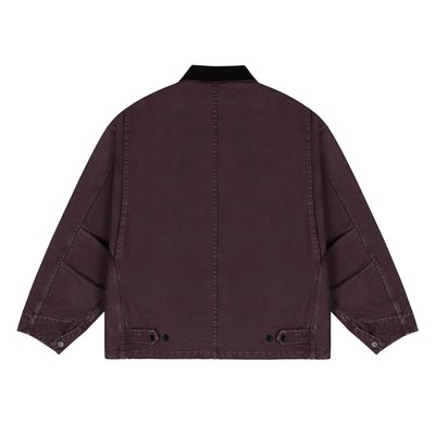 IDLT 15oz 廓形密歇根 宽松多袋工装夹克重磅珠帆布水洗棉衣外套